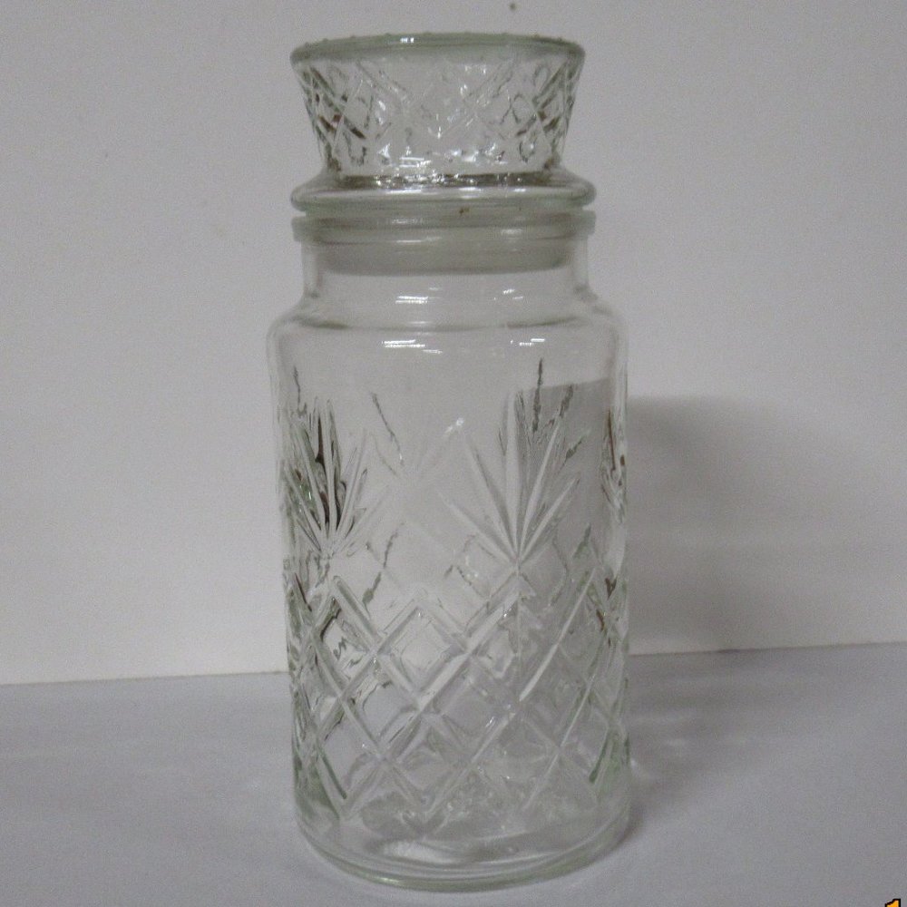 1980's Embossed Diamonds Planters Peanuts Jar